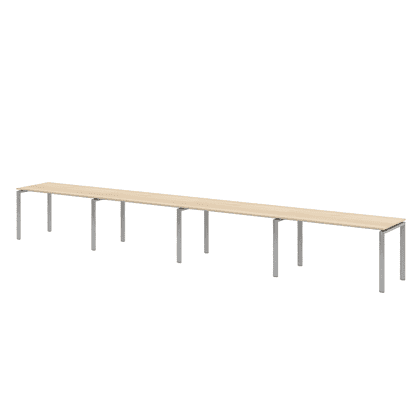 Коллекция Титан Бенч-система линейная на 4 рабочих места ТН312ТР-4х1+ТН312К-22_ПР, 4800х700х742, с пропусками для кабеля