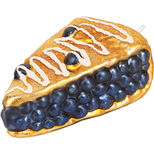 Украшение елочное "Blueberry Cake", 10 см, стекло, разноцветный