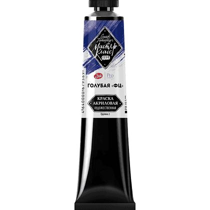 Краски акриловые Мастер-класс, 500 голубой ФЦ, 46 мл, туба