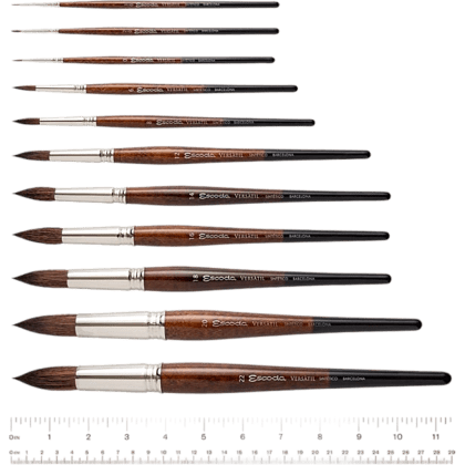 Кисть "Escoda Versatil Brush S/H 1540", синтетика, круглая, №4 - 3