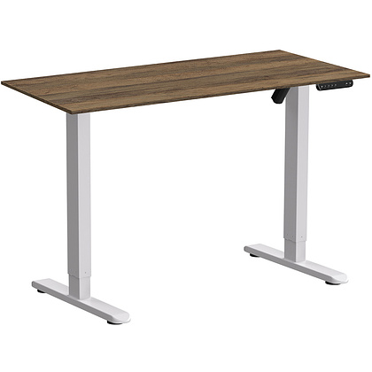 Стол с электроприводом WellDesk Basic 1300x675х18 белый/дуб санта-фе винтаж (9191460+9178196)