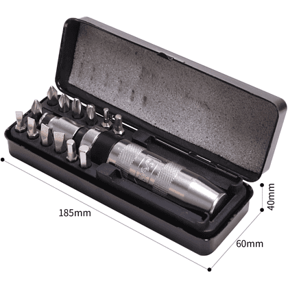 Отвертка ударно-поворотная с набором бит Deli YS EDL8901, 13 шт., металлический кейс - 3