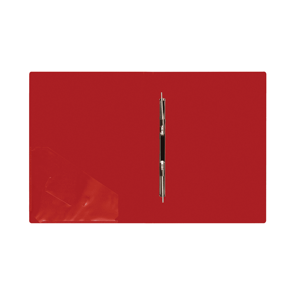 Папка-скоросшиватель А-611 "Стандарт" с карманом, пластик, красный - 3