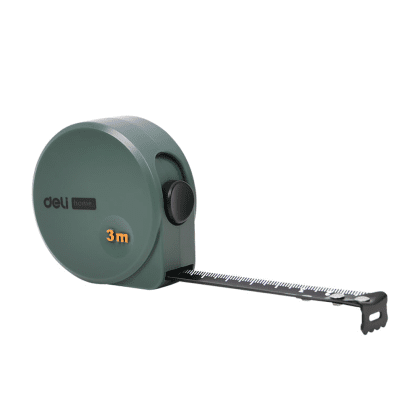 Рулетка Deli HS EHT8316L, 3 м х 16 мм, Soft Touch, зеленый