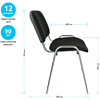 Стул для посетителей Helmi HL-F01 ИЗО CH ткань, черный - 3