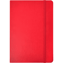Блокнот "A5-001", А6, 80 листов, на резинке, красный