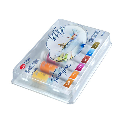 Краски акварельные "Белые ночи полночь классика", набор 6 цветов, тубы - 2