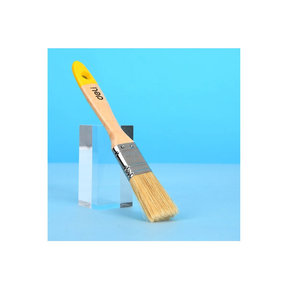 Кисть малярная плоская Deli YS EDL509121, 1"-25 мм, деревянная рукоятка, искусственная щетина - 2