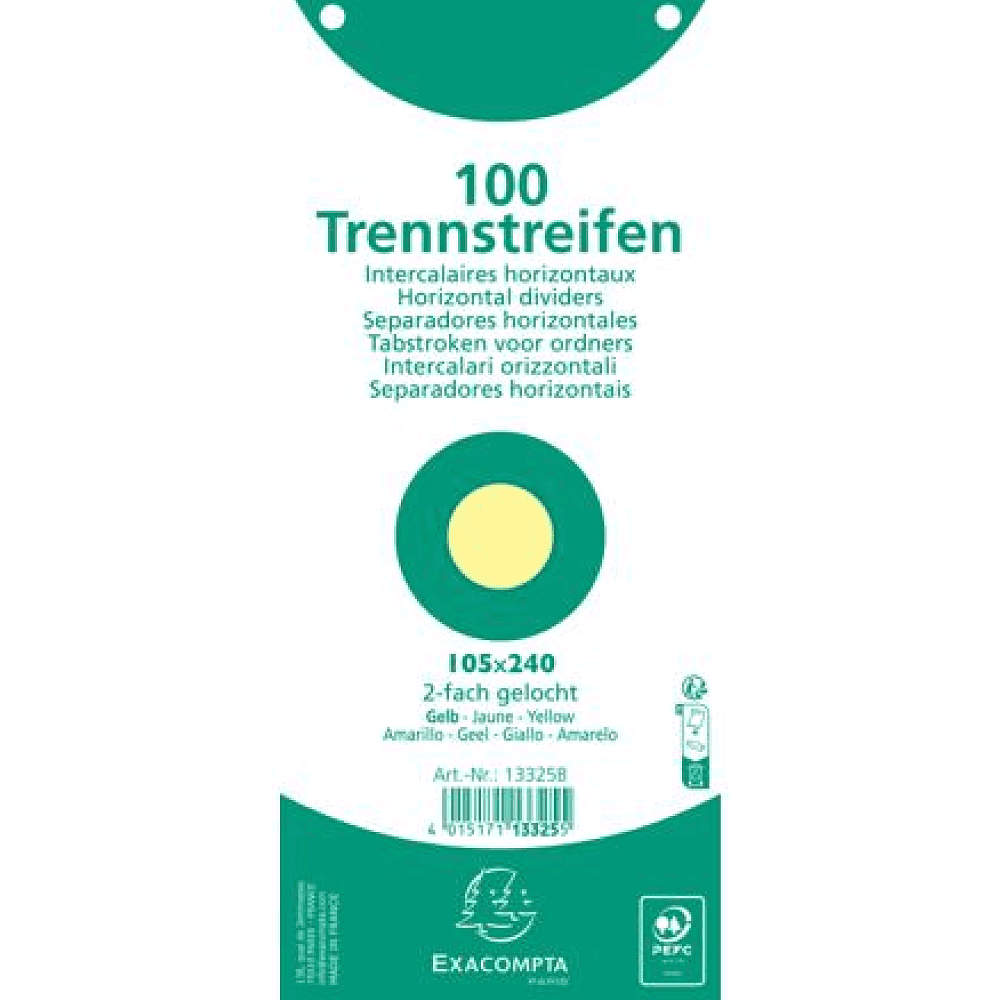 Разделитель для документов "Exacompta" картонный, желтый - 3