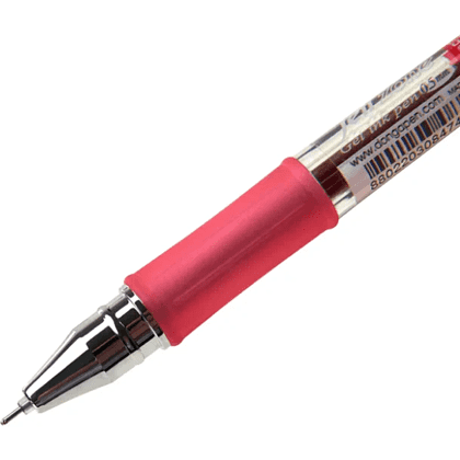 Ручка гелевая "Jell-Zone Standard", 0.5 мм, прозрачный, стерж. красный - 2