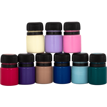 Краска акриловая матовая "Декола ривьера", набор 9 цветов, 20 мл, банки - 7