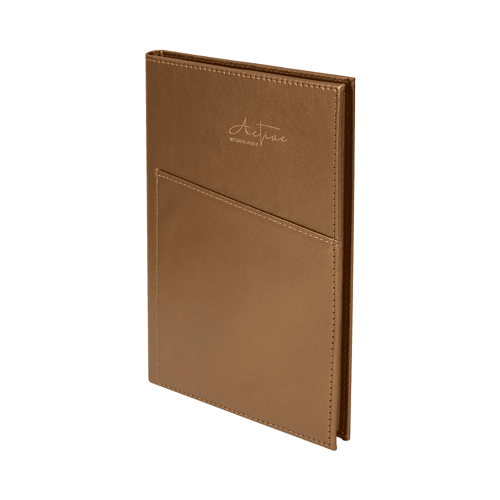 Блокнот "3223-10", А5, 80 листов, линейка, темно-коричневый - 2