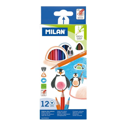 Цветные карандаши "Milan 231", 12 цветов