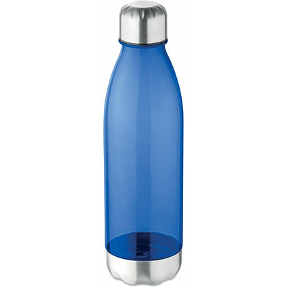 Бутылка для воды "Aspen", пластик, металл, 600 мл, прозрачный голубой