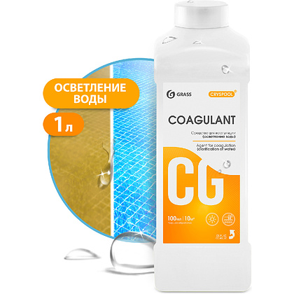 Средство для осветления воды "CRYSPOOL Coagulant", 1 л, канистра