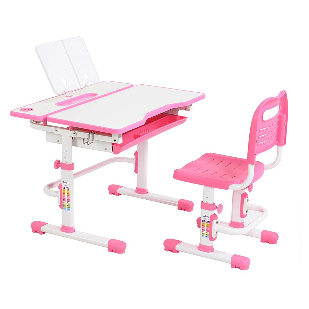 Комплект растущей мебели "CUBBY Botero Pink": парта + стул, розовый