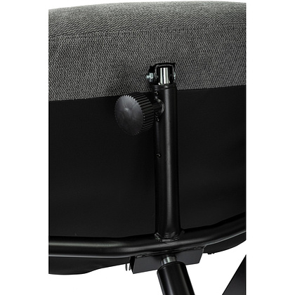 Кресло мягкое Бюрократ Baron, ткань, серый, металл, с пуфом - 18