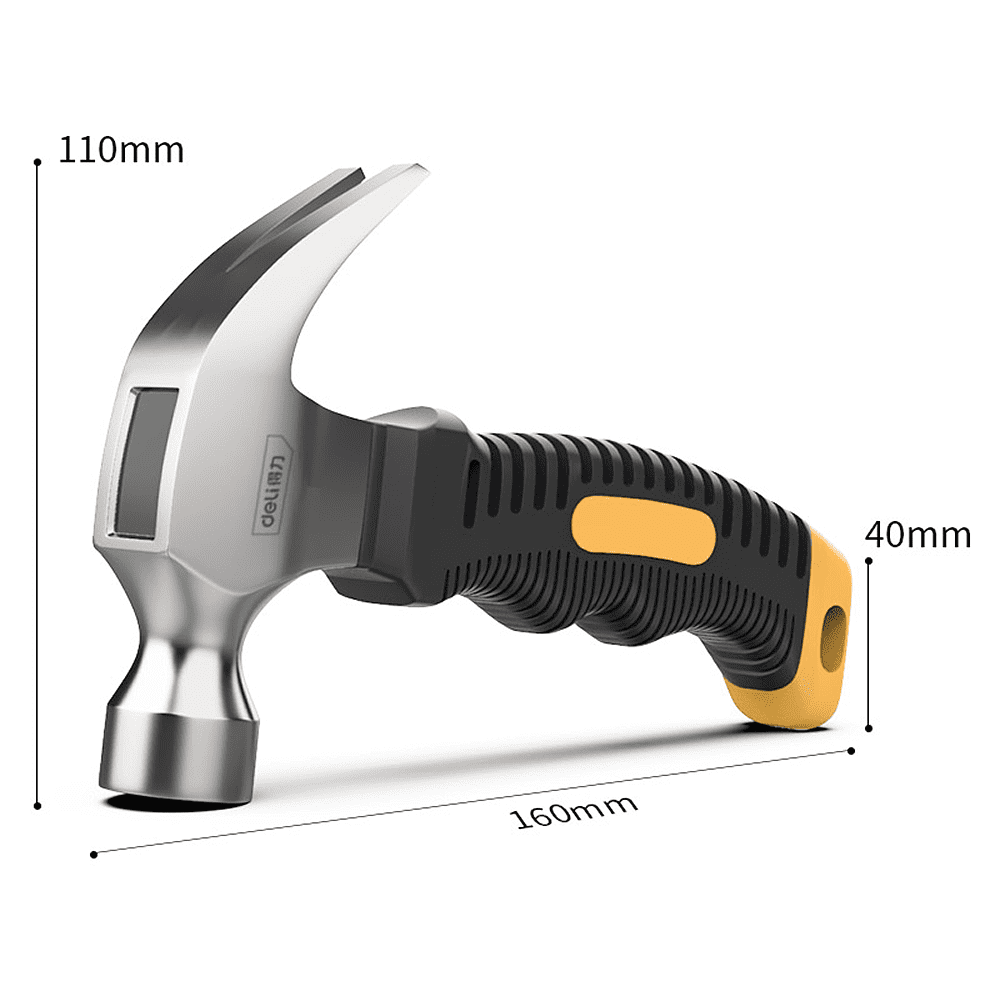 Молоток-гвоздодер Deli YS EDL441008, 0,25 кг, фибергласовая рукоятка - 3
