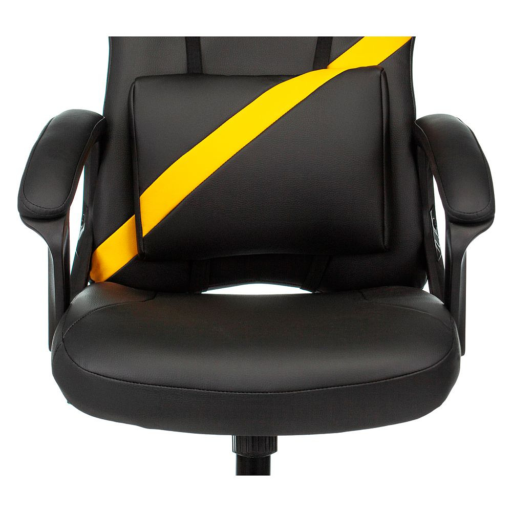 Кресло игровое "Zombie DRIVER", экокожа, пластик, черный, желтый - 5