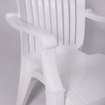 Кресло садовое №7 "Премиум-1", пластик, белый - 7