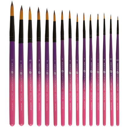 Кисть "Decola", двухцветная, синтетика, круглая, №000 - 2