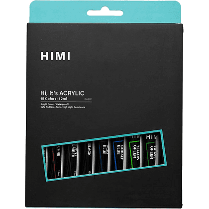 Краски акриловые "Himi.New vision", 18 цветов, тубы