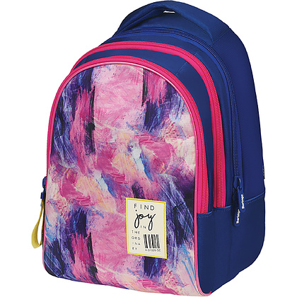 Рюкзак школьный "Joy", синий, розовый