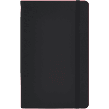 Блокнот "Black laser red", А5, 96 листов, черный, срез красный