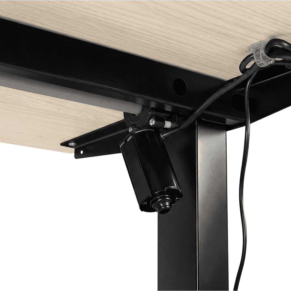 Стол с электроприводом двухмоторный Fit Focus Space Dual (720-1200 мм), черный/Акация Лэйклэнд светлая (регулируемый по высоте каркас арт. 9220296 и столешница арт. 9072453) - 6