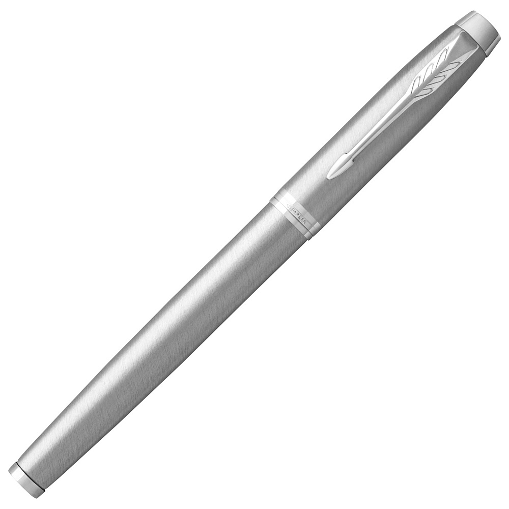 Ручка-роллер "Parker IM Essential Brushed Metal CT", 0.5 мм, черный, серебристый, стерж. черный - 2