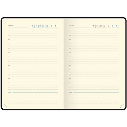 Ежедневник недатированный "xGold", А5, 320 страниц, черный - 7