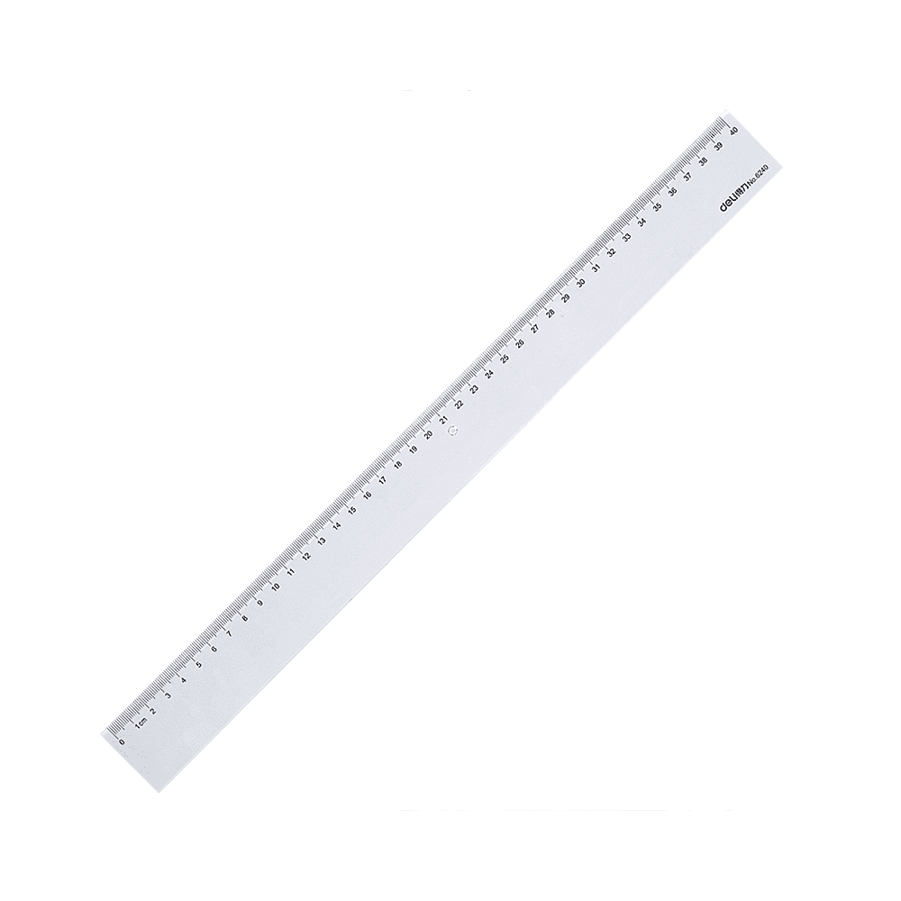 Линейка "Deli 6240", 40 см, прозрачный