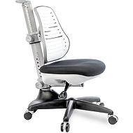 Кресло детское Comf-Pro С3 317 Chair, пластик, ткань, белый, черный, пластик, корпус черный, серый, с чехлом салатовым