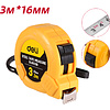 Рулетка Deli "EDL9003B", 3 м, желтый - 2