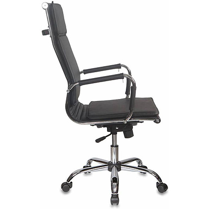 Кресло для руководителя "Бюрократ CH-993" высокая спинка, кожзам, хром, черный - 4
