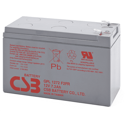 Аккумуляторная батарея CSB GPL 1272 F2 FR, 12 В, 7.2 Ач