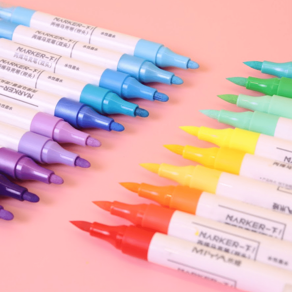 Маркеры художественные двухсторонние "Himi Miya", акриловые, набор, 36 цветов - 5