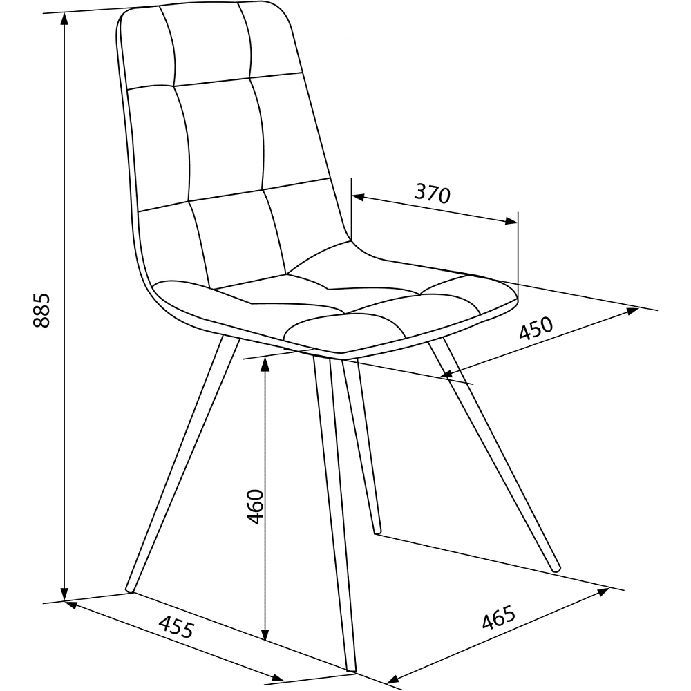 Стул Бюрократ "CH-K1_2", ткань, тёмно-серый, металл, комплект 2 штуки - 12