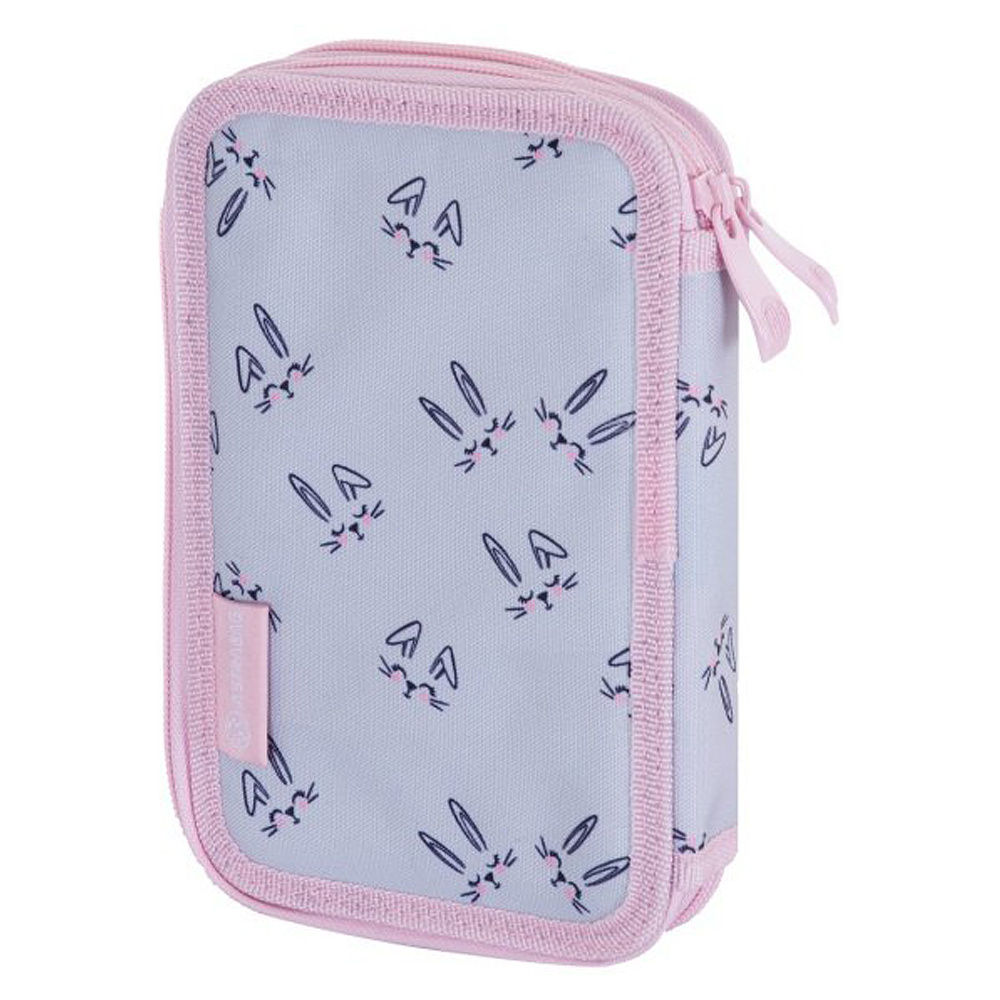 Пенал "Honeybunny", 2 отделения, серый, розовый - 3