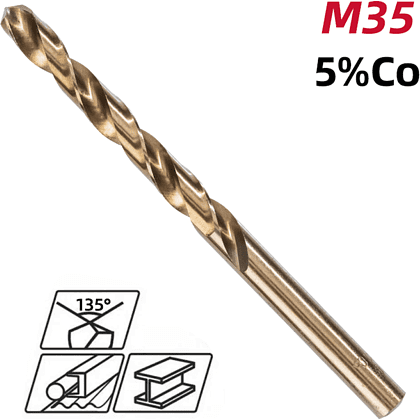 Сверло по металлу Deli RS EDH-MHZ075-E2, 7.5 мм, DIN 338, HSCo 5% - 2