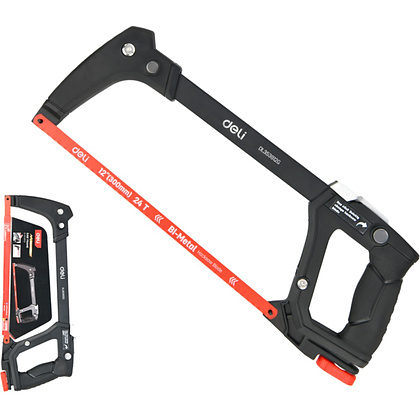 Ножовка Deli RS EDL353812G, по металлу, 300 мм, красный, черный - 2