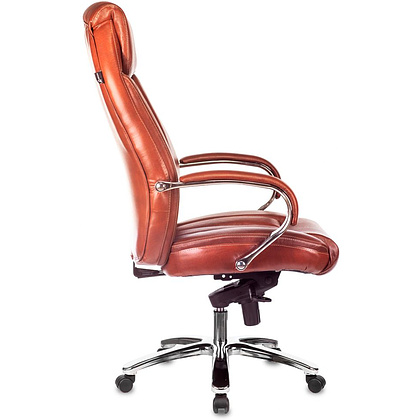 Кресло для руководителя Бюрократ T-9922SL светло-коричневый Leather Eichel, кожа, металл - 3
