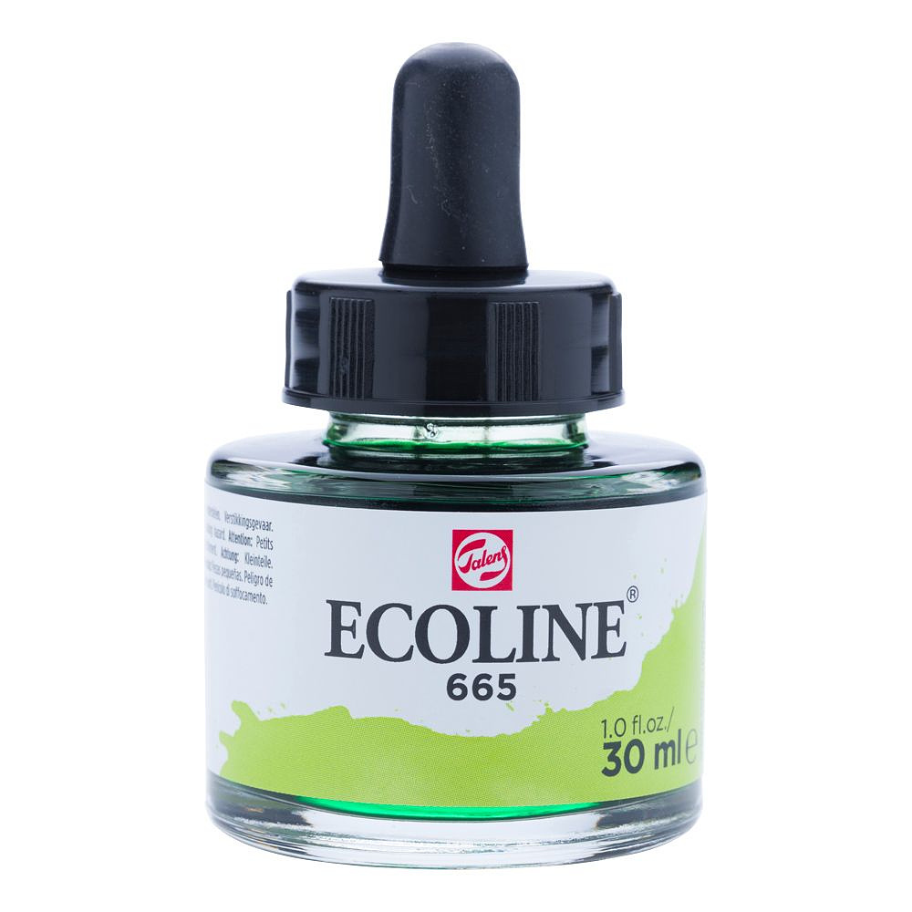 Жидкая акварель "ECOLINE", 665 зелёный весенний, 30 мл