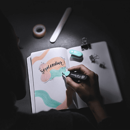 Маркер текстовый "Job", голубой - 4