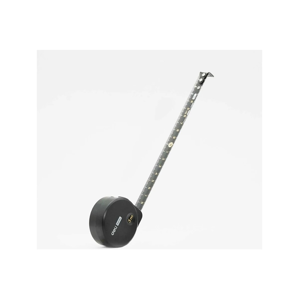 Рулетка Deli HS EHT8316, 3 м х 16 мм, Soft Touch, черный - 5