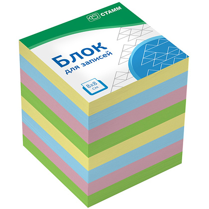 Бумага для записей "Имидж", 80х80х80 мм, ассорти - 2