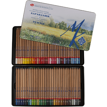 Цветные карандаши "Мастер-Класс", в жестяном пенале, 72 цвета