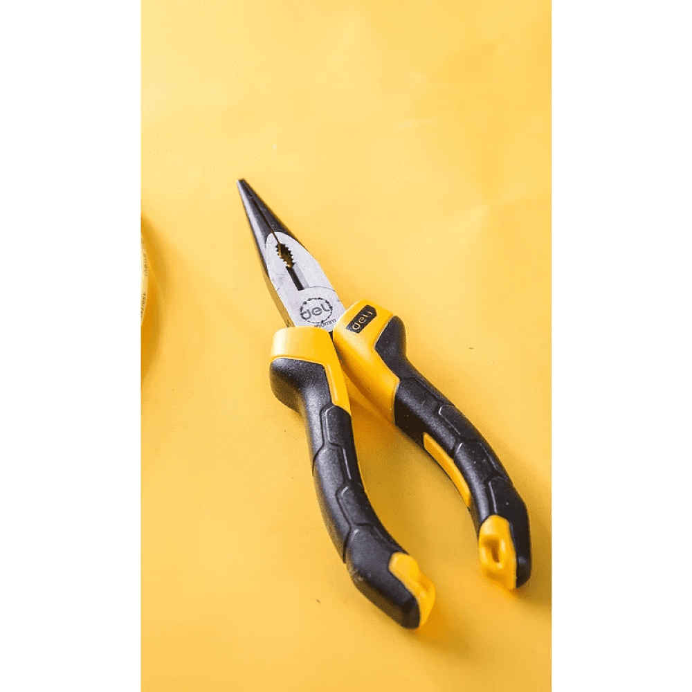 Длинногубцы Deli YS EDL2106Z, 160 мм, 2-х компонентные рукоятки - 2