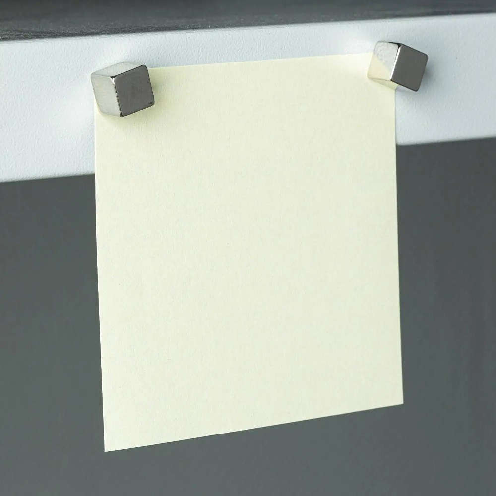 Кнопки магнитные "Куб", 10x10 мм, 4 шт., для досок, серебристый - 4