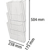 Модуль настенный "Exacompta", 3 отделения, вертикальный, прозрачный - 2